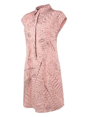 CHLOROPHYLLE perla style Blush Pink Floral Sketch Cap-Sleeve Dress